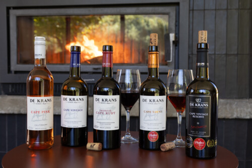 De Krans se Cape Pink, Cape Vintage, Premium Cape Ruby, Cape Tawny en Cape Vintage Reserve.