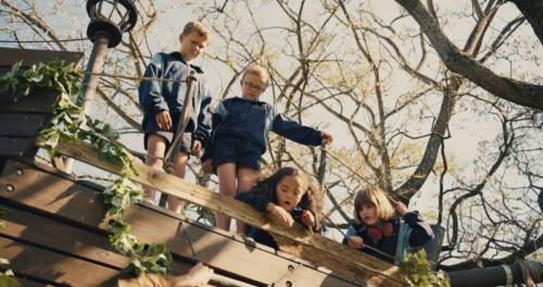 Katinka, Lily, Eben en Benji.